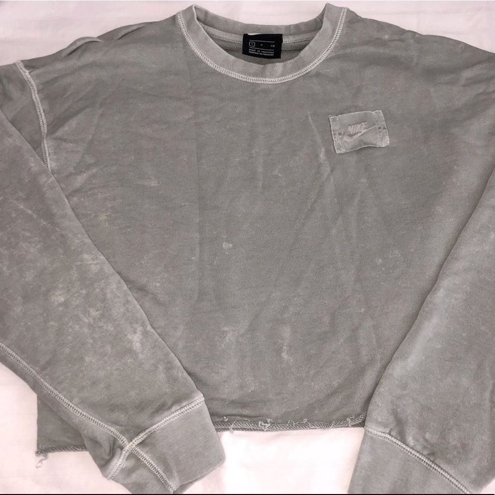 Distressed Crop Nike Sweatshirt